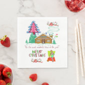 Kerstpapier servetten, schoonmaakster servet (Insitu)