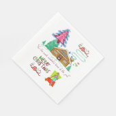 Kerstpapier servetten, schoonmaakster servet (Hoek)