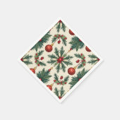 Kerstpapier servetten, standaard cocktail servet (Hoek)