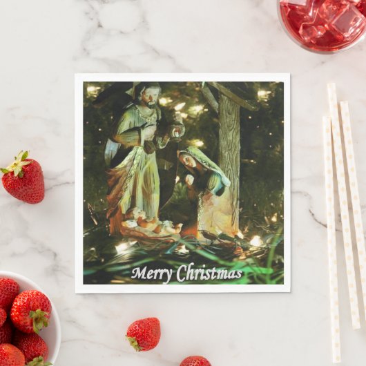 Kerstpapier servetten, Vrolijk Kerstfeest, JEZUS Servet (Insitu)