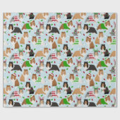 kerstpapier Shetland Sheepdog Wrapping Paper Cadeaupapier (Vlak)