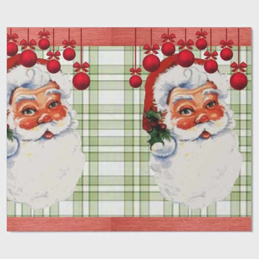 kerstpapier — Sinterklaas — Sintergroen geplakt Cadeaupapier (Vlak)