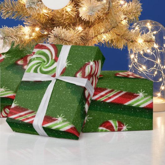 kerstpapier Snoep met glanzend omhulsel Cadeaupapier (Feestdagen)