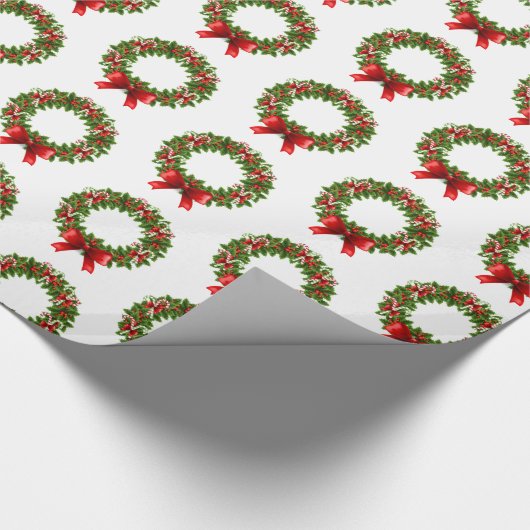 kerstpapier — snoepriet met snoepdop cadeaupapier (Hoek)