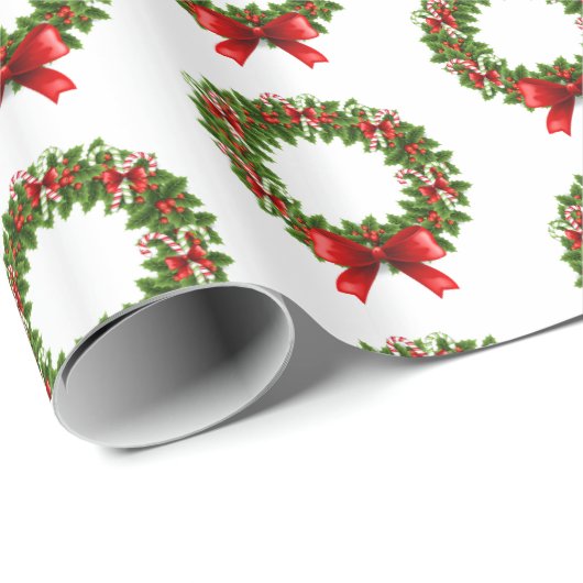 kerstpapier — snoepriet met snoepdop cadeaupapier (Rol Hoek)