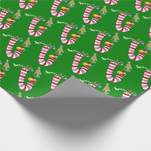 kerstpapier — snoepsnoepjes — Kerstman Cadeaupapier (Hoek)