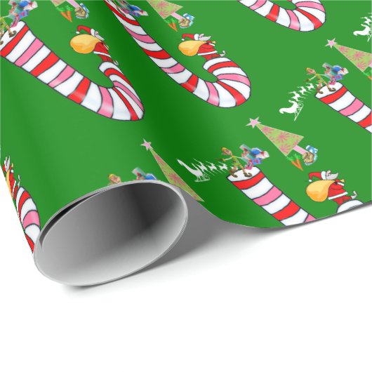 kerstpapier — snoepsnoepjes — Kerstman Cadeaupapier (Rol Hoek)