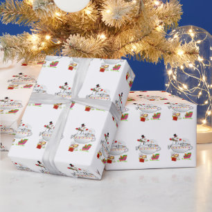 kerstpapier Snowman Cadeaupapier