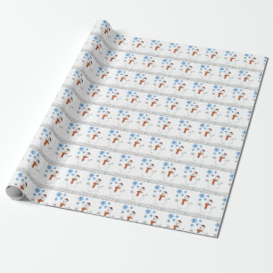 kerstpapier Snowman Cadeaupapier