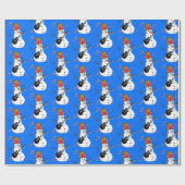 kerstpapier Snowman Cadeaupapier (Vlak)