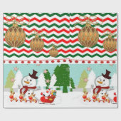 kerstpapier Snowman Cadeaupapier (Vlak)
