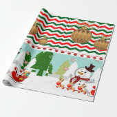 kerstpapier Snowman Cadeaupapier (Uitgerold)