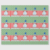 kerstpapier Snowman Cadeaupapier (Vlak)
