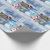 kerstpapier Snowman Cadeaupapier (Hoek)