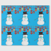 kerstpapier Snowman Cadeaupapier (Vlak)