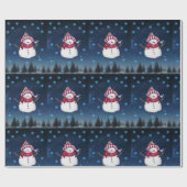 kerstpapier Snowman Cadeaupapier (Vlak)