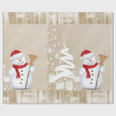 kerstpapier Snowman Cadeaupapier (Vlak)