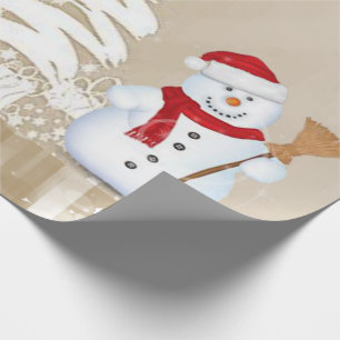 kerstpapier Snowman Cadeaupapier