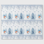 kerstpapier Snowman Cadeaupapier (Vlak)