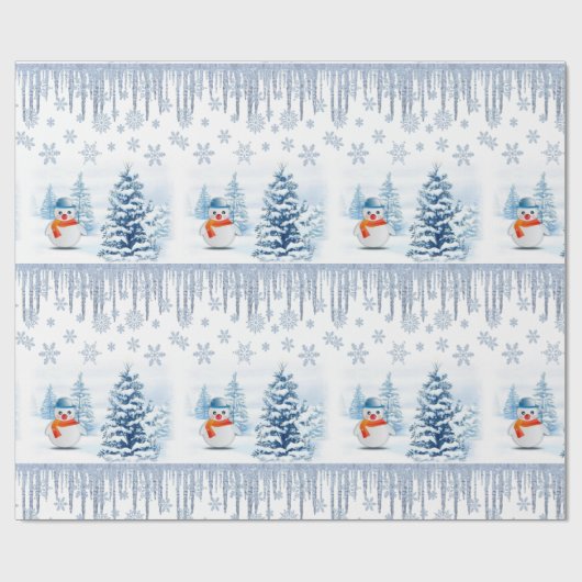 kerstpapier Snowman Cadeaupapier (Vlak)
