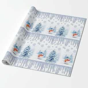 kerstpapier Snowman Cadeaupapier