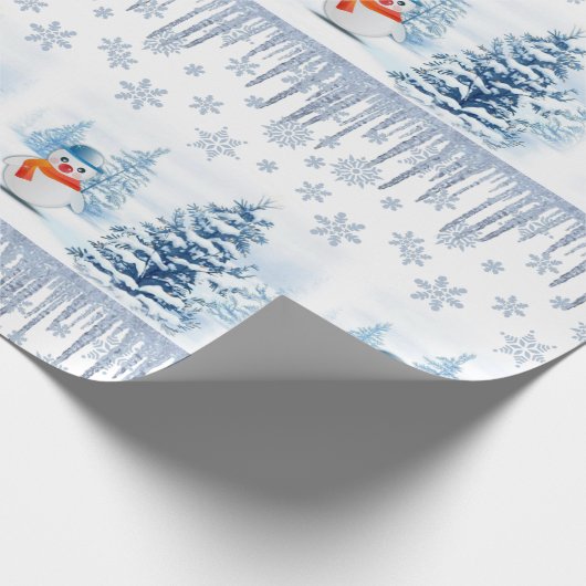 kerstpapier Snowman Cadeaupapier (Hoek)