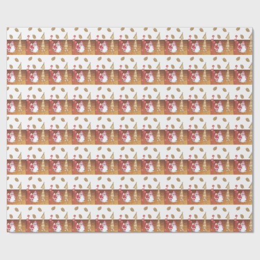 kerstpapier Snowman Cadeaupapier (Vlak)