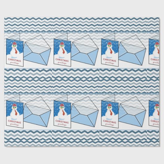 kerstpapier Snowman Cadeaupapier (Vlak)