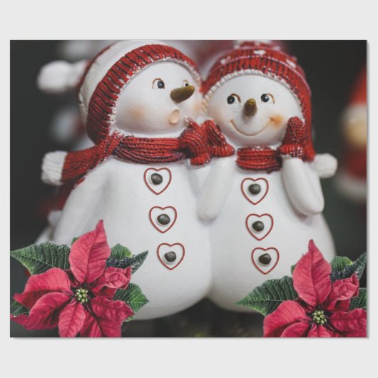 kerstpapier Snowman Cadeaupapier (Vlak)