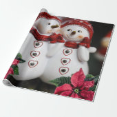 kerstpapier Snowman Cadeaupapier (Uitgerold)
