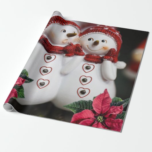 kerstpapier Snowman Cadeaupapier (Uitgerold)