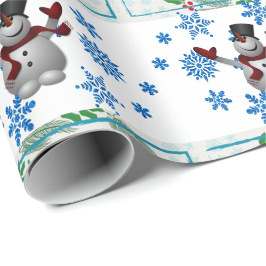 kerstpapier Snowman Cadeaupapier (Rol Hoek)