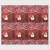 kerstpapier Snowman Cadeaupapier (Vlak)