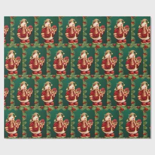 kerstpapier Snowman Cadeaupapier (Vlak)
