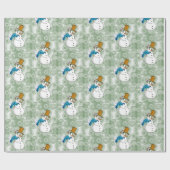 kerstpapier Snowman Cadeaupapier (Vlak)