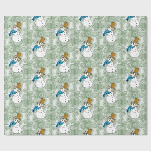 kerstpapier Snowman Cadeaupapier (Vlak)