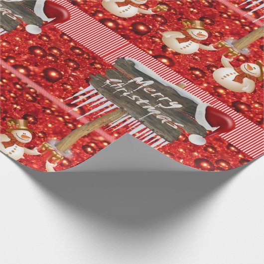 kerstpapier Snowman Cadeaupapier (Hoek)