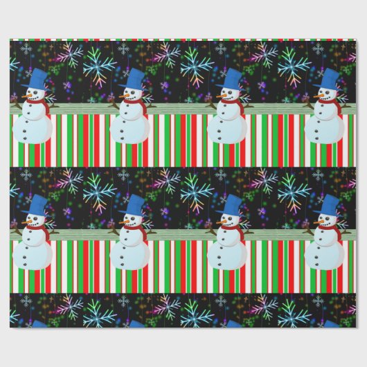 kerstpapier Snowman Cadeaupapier (Vlak)
