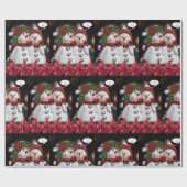 kerstpapier Snowman Cadeaupapier (Vlak)