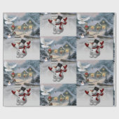 kerstpapier Snowman Cadeaupapier (Vlak)