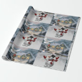 kerstpapier Snowman Cadeaupapier (Uitgerold)