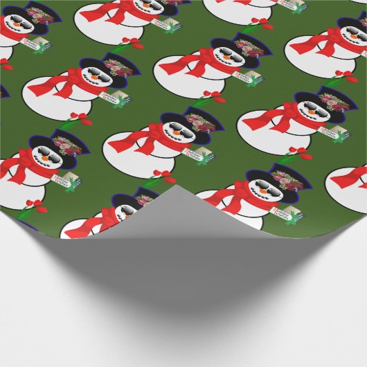 kerstpapier Snowman Cadeaupapier (Hoek)