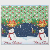 kerstpapier Snowman Cadeaupapier (Vlak)