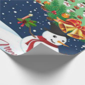 kerstpapier Snowman Cadeaupapier (Hoek)