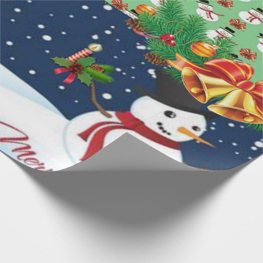 kerstpapier Snowman Cadeaupapier (Hoek)