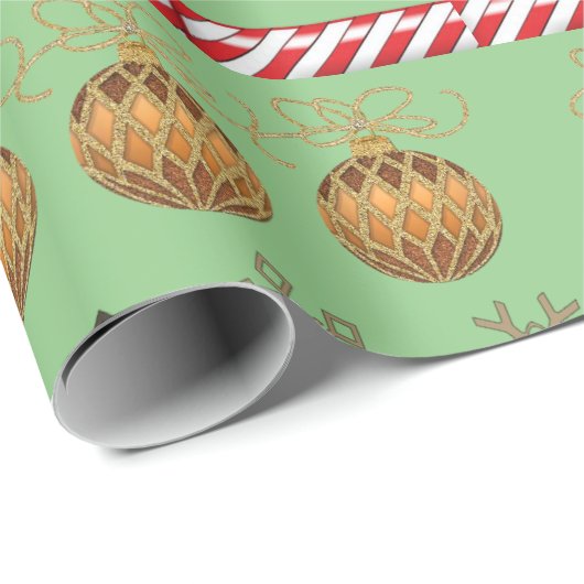 kerstpapier Snowman Green Cadeaupapier (Rol Hoek)