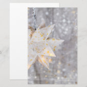 kerstpapier Ster Decoratie Briefpapier (Voorkant / Achterkant)