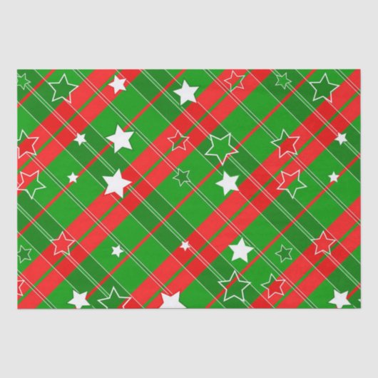 kerstpapier/sterren en kerstschijven tissuepapier (Voorkant)