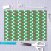 kerstpapier Stip rood wit en groenboek Tissuepapier (Craft)