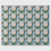  kerstpapier uit 1950, Retro Cadeaupapier (Vlak)